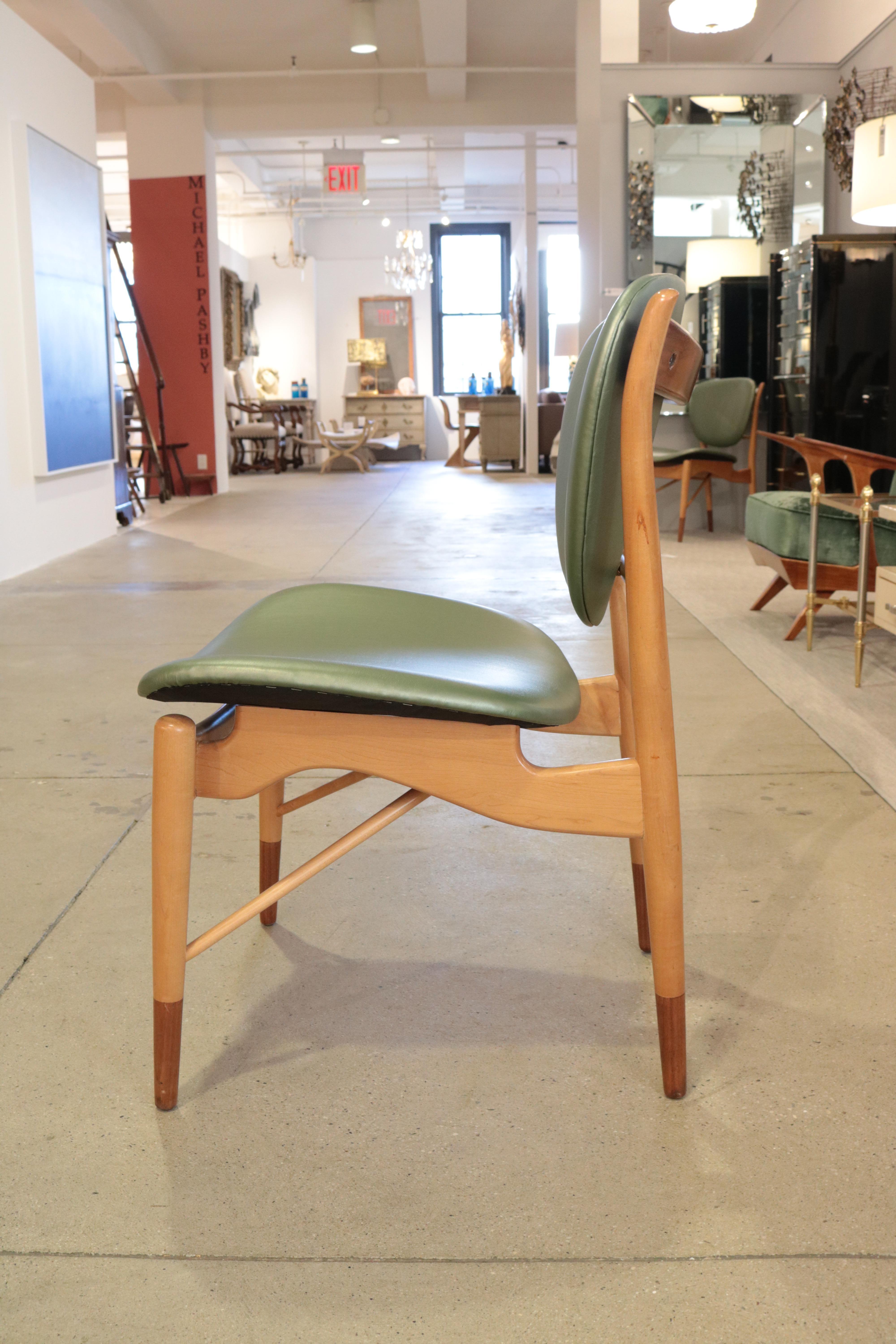 Pair of Finn Juhl for Baker Side Chairs For Sale 5