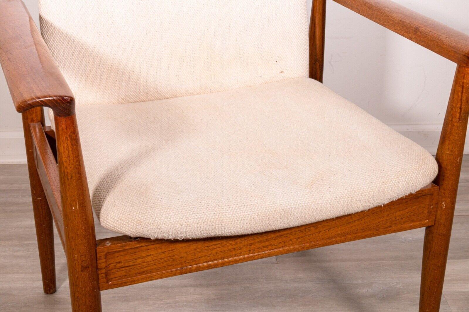 Milieu du XXe siècle Paire de fauteuils en teck Finn Juhl pour France & Son Denmark Diplomat Model 209 années 60 en vente