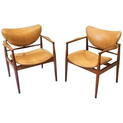 Pair of Finn Juhl Model 48 Armchairs 