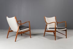 Pair of Finn Juhl, NV45 Chairs in Teak