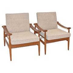 Vintage Pair of Finn Juhl "Spade" Danish Teak Armchairs by John Stuart Inc.