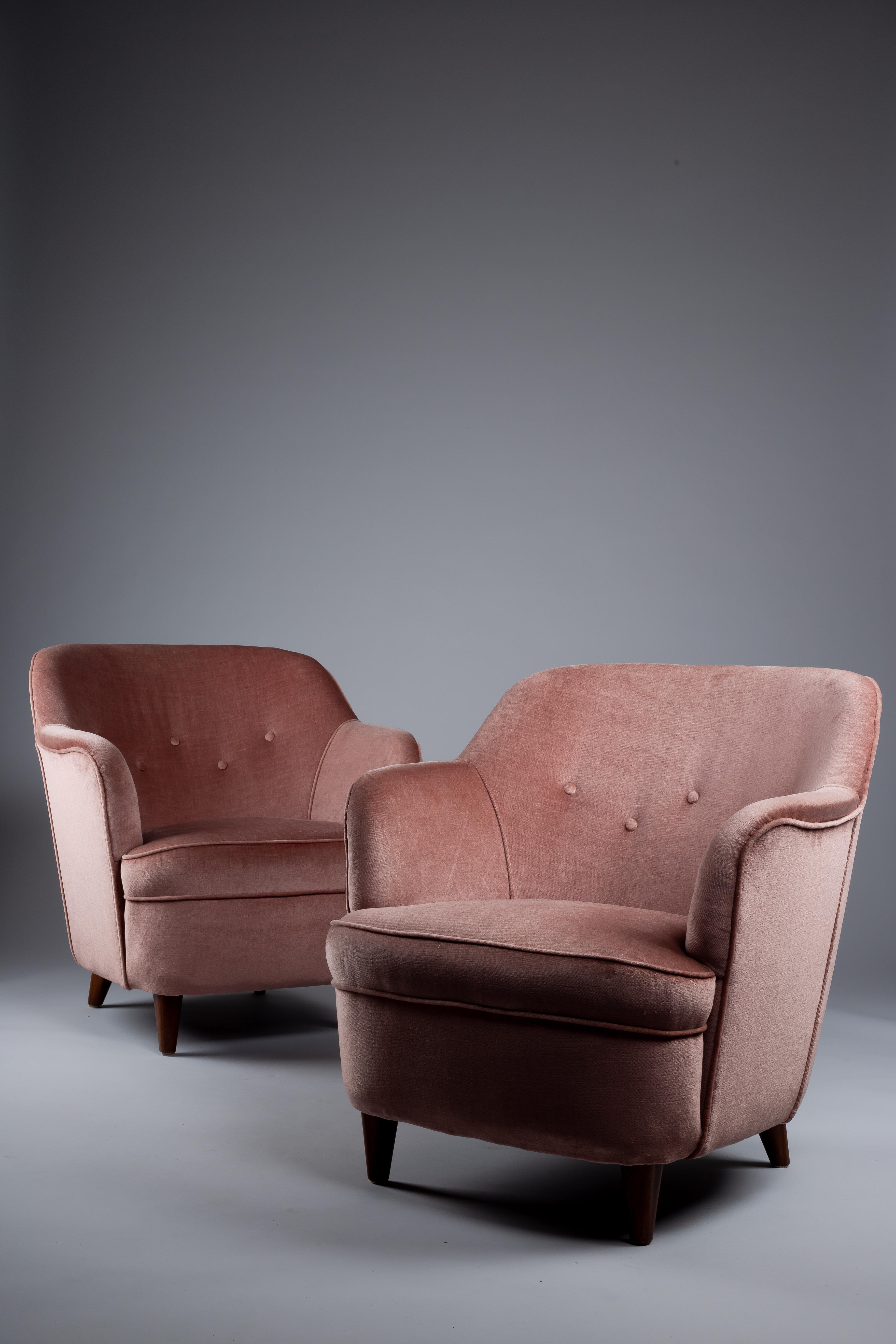 Paire de chaises longues finlandaises des années 1950 par Oy Paul Boman Ab en vente 2
