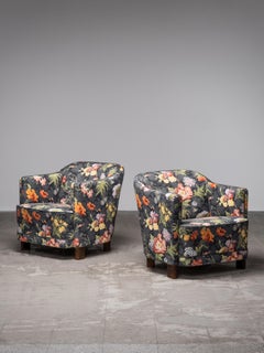 Pair of Finnish Art Deco Model “Continent” Lounge Chairs by Asko, 1930s