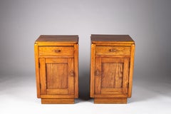 Coppia di comodini finlandesi in rovere in stile Art Déco, anni ’30 circa