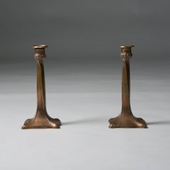 Pair of Finnish Brass Candlesticks, 1930/1940s