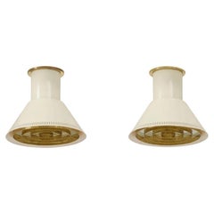 Pair of Finnish Ceiling Lights Paavo Tynell for Taito