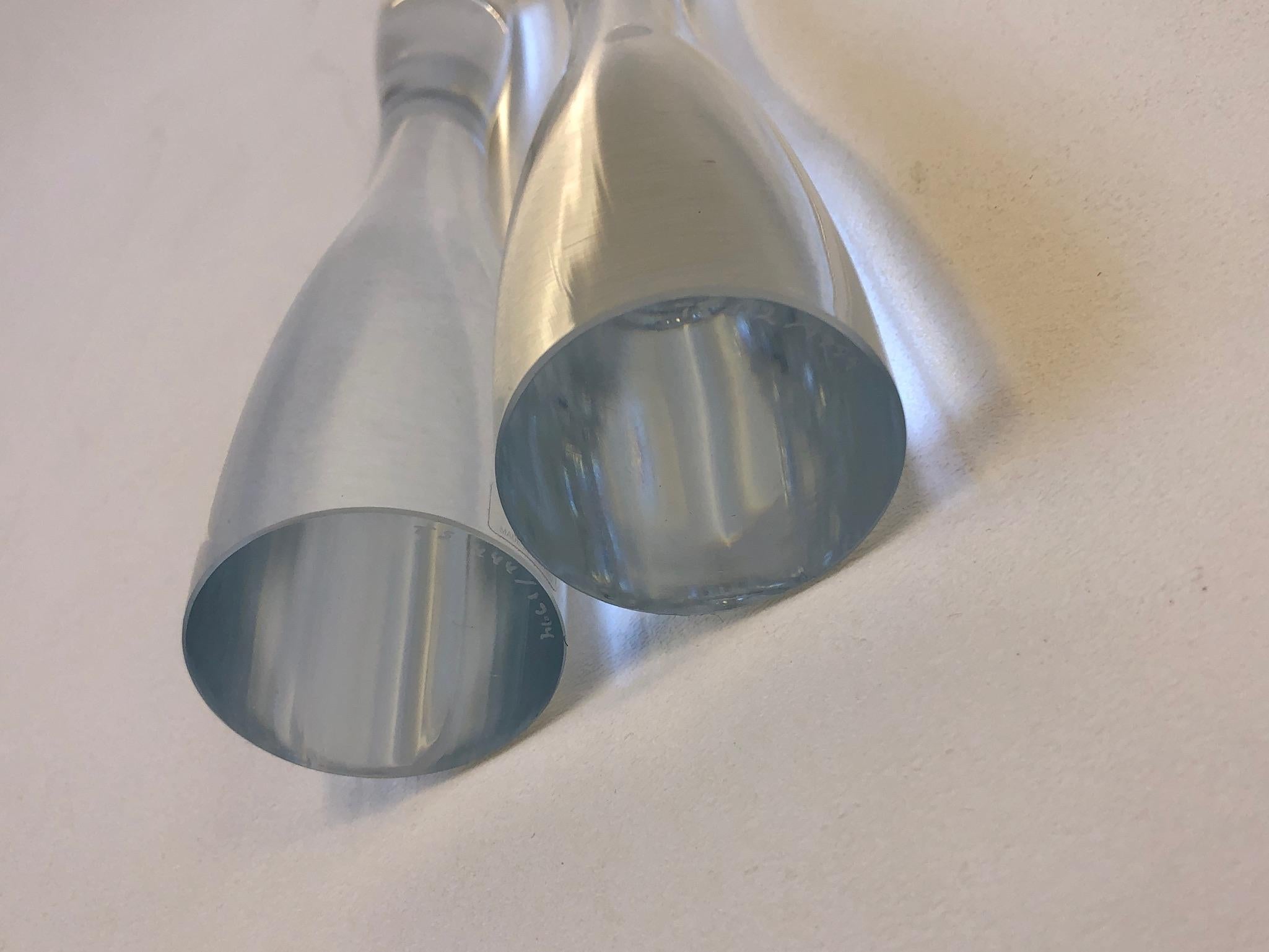 Modern Pair of Finnish Crystal Candleholders by Timo Sarpaneva for Iittala For Sale