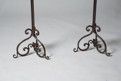 Pair of Finnish Forged Iron Torchères, attr. Taidetakomo Hakkarainen, Early 20th