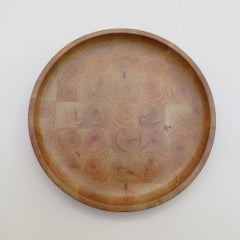 Pair of Finnish Hand Produced Juniper Wooden Block Tray Plates, 1970s, Finland