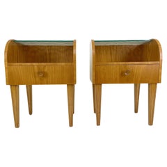 Vintage Pair of Finnish Modern Bedside Tables attributed to Margaret Nordman, 1930s