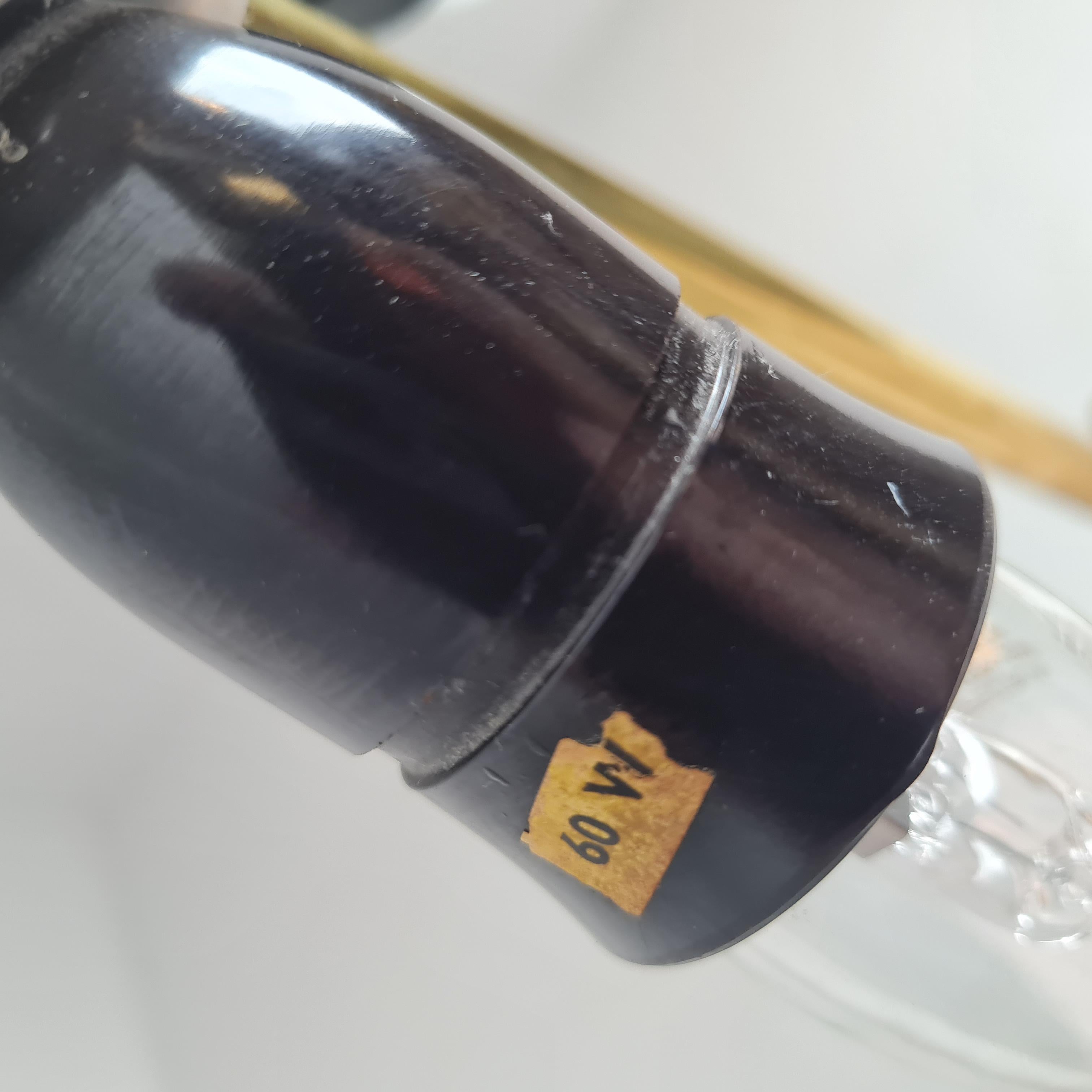 Paar finnische neoklassische Tischlampen, Messingguss und grüner Onyx, Valinte 1970er im Angebot 6