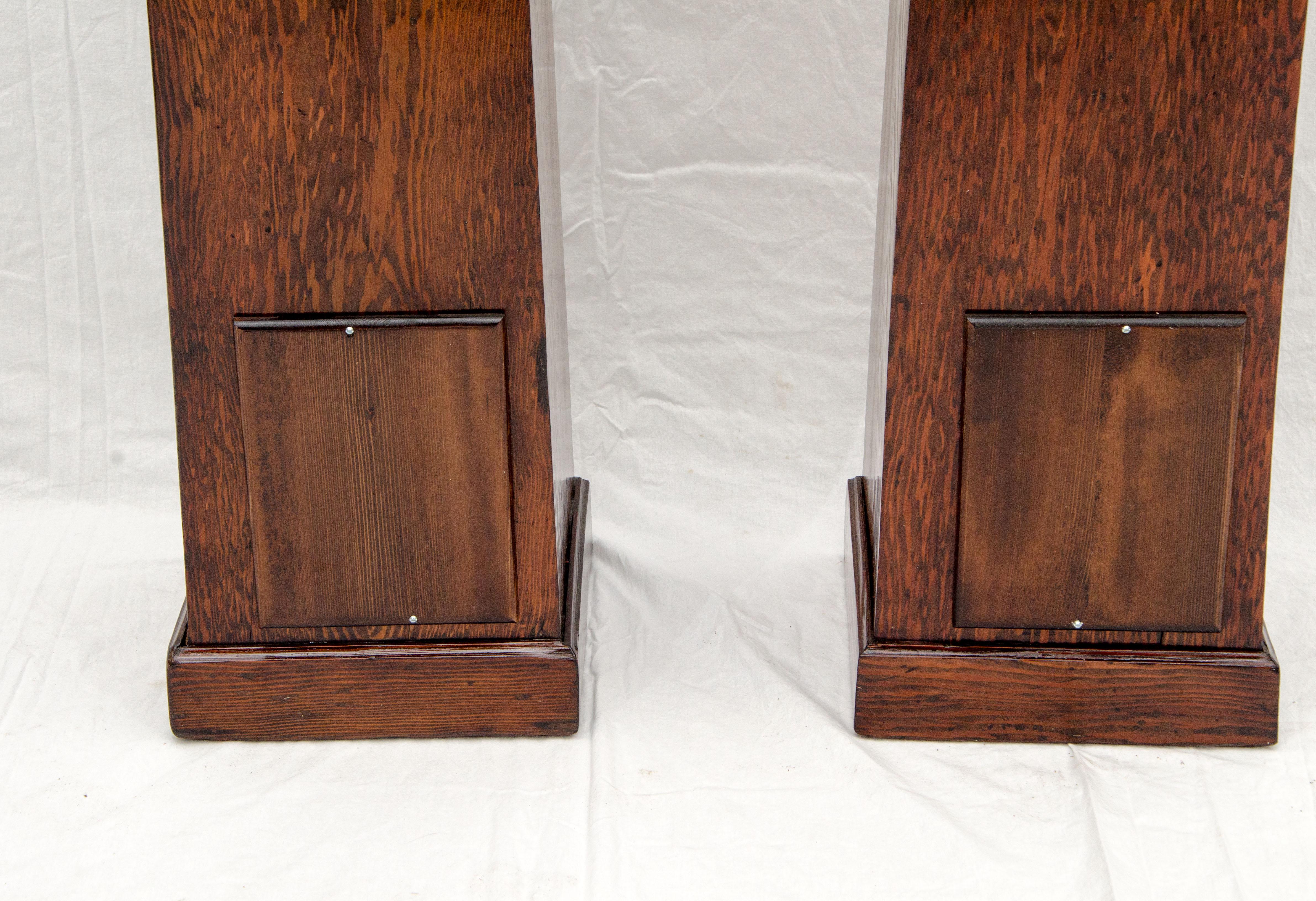 Pair of Fir Arts & Crafts Architectural Columns or Plant Stands 2