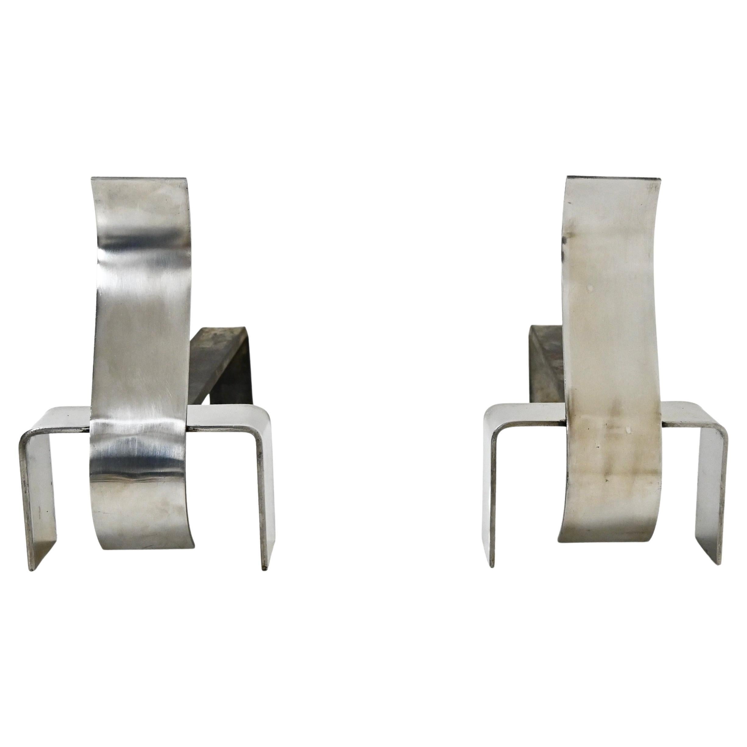 Coppia di candelabri per caminetto, anni '70