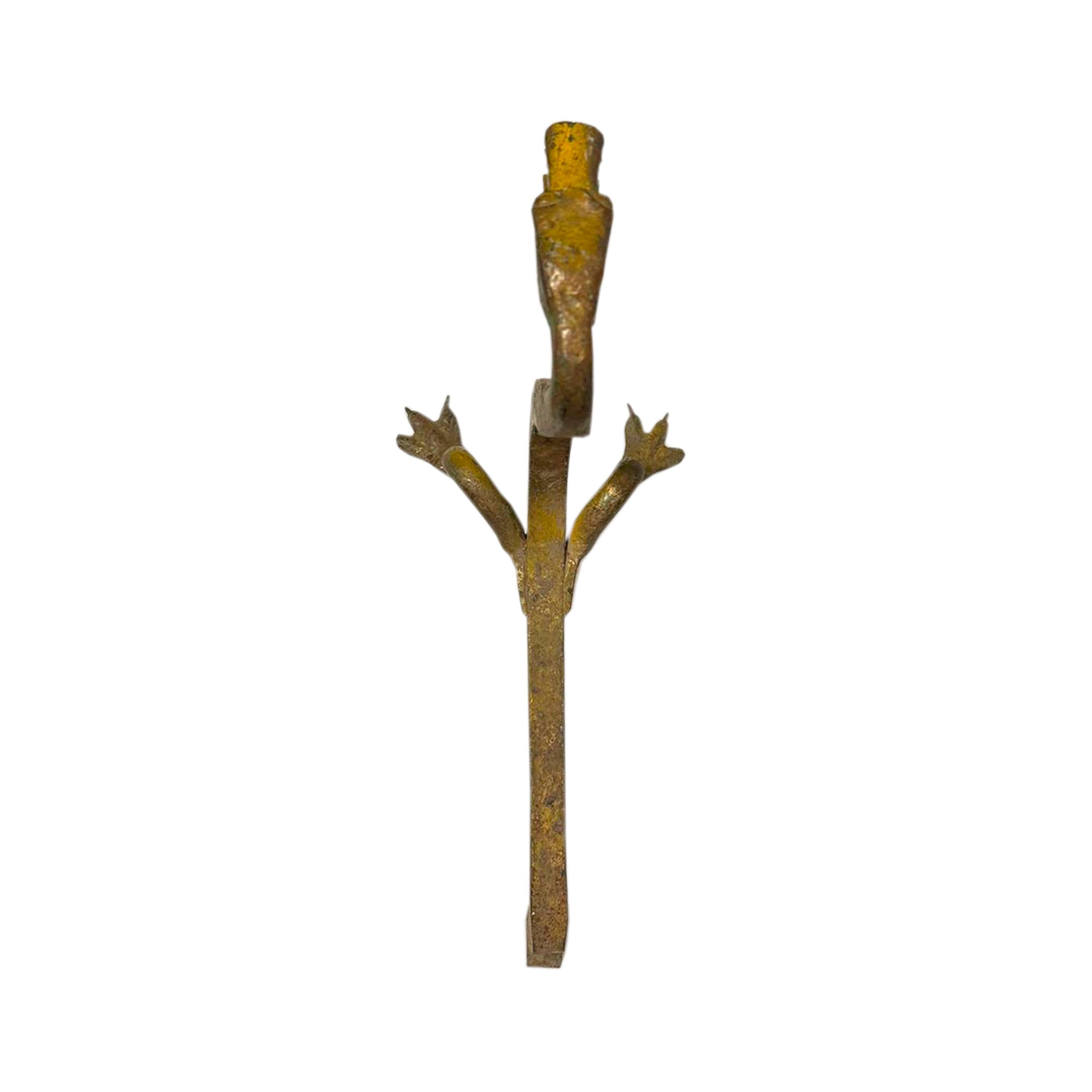 Hand-Crafted Pair of Fireplace Andirons. Germany, 17th century.