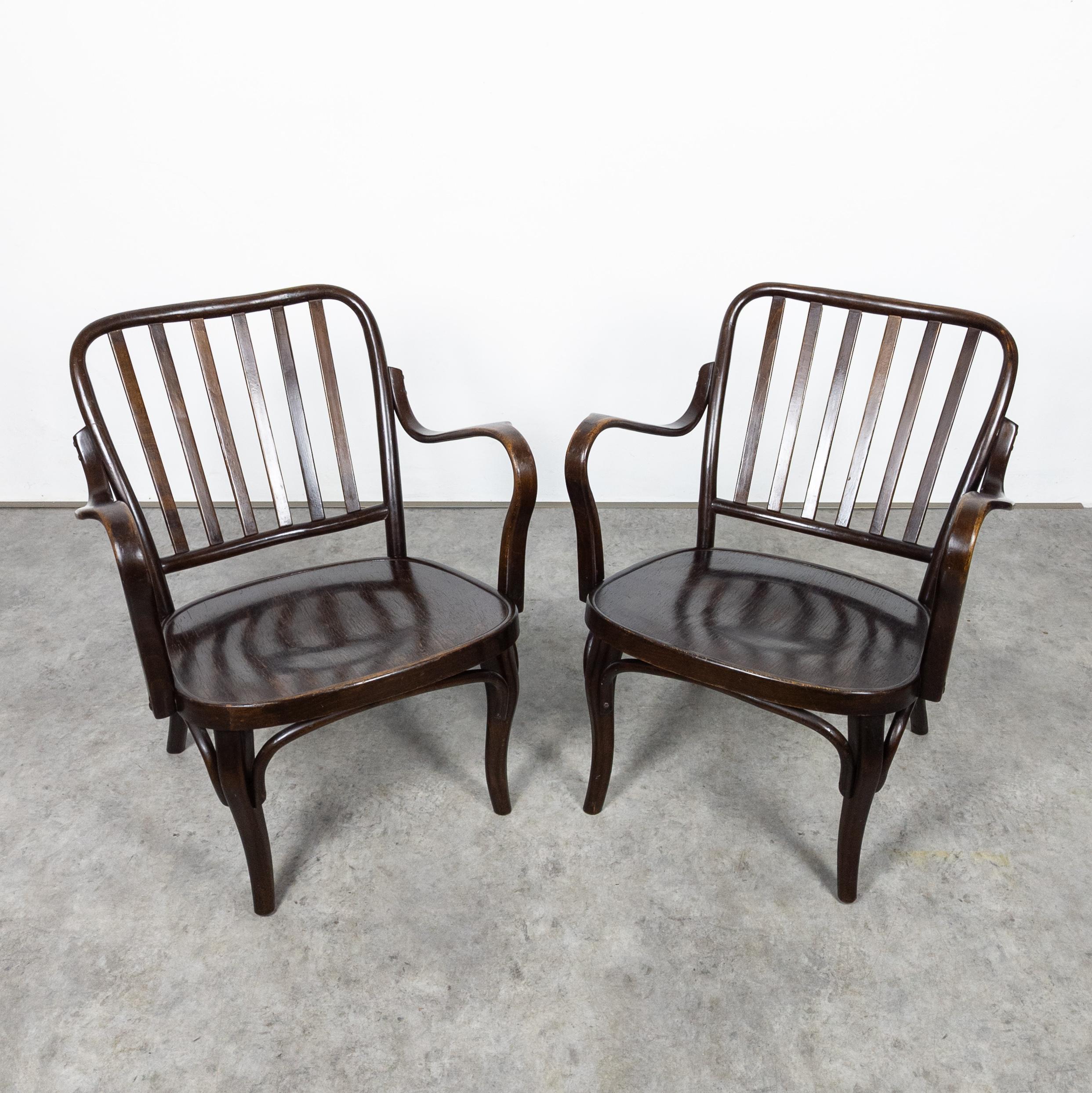 Bauhaus Paire de fauteuils de cheminée Thonet A 752 de Josef Frank en vente