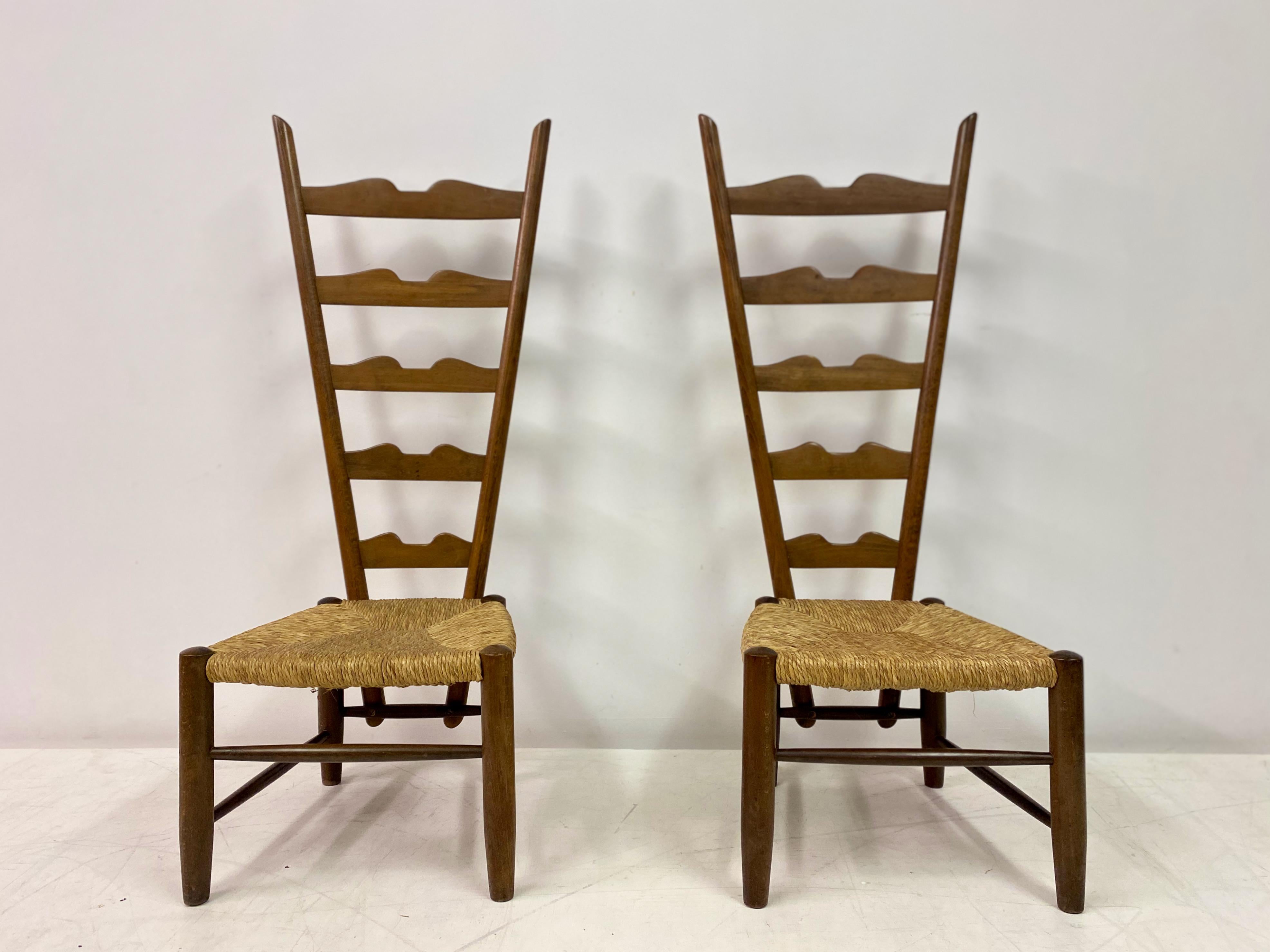 Mid-Century Modern Pair Of Fireside Chairs By Gio Ponti For Casa E Giardino For Sale