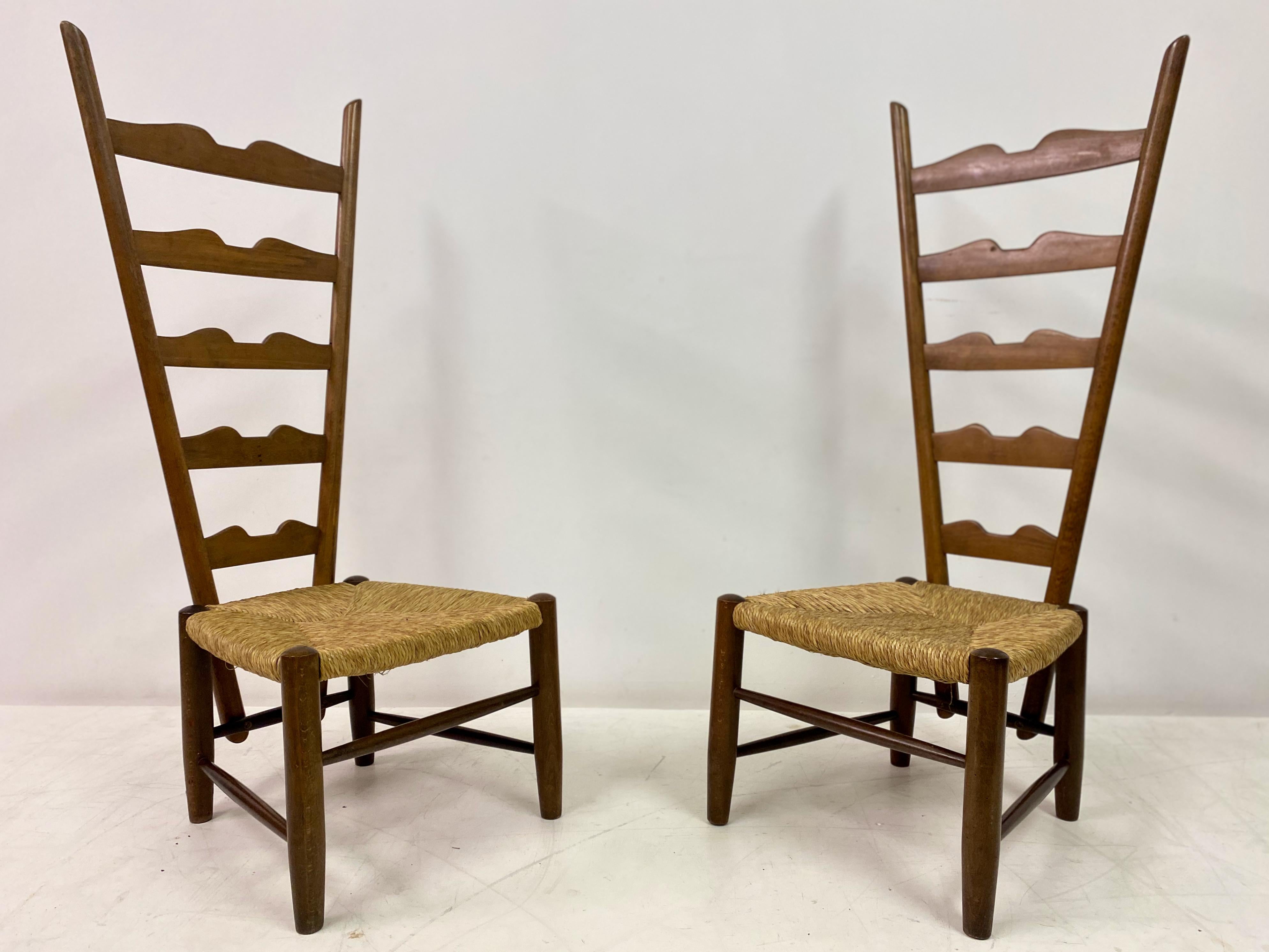 Italian Pair Of Fireside Chairs By Gio Ponti For Casa E Giardino For Sale