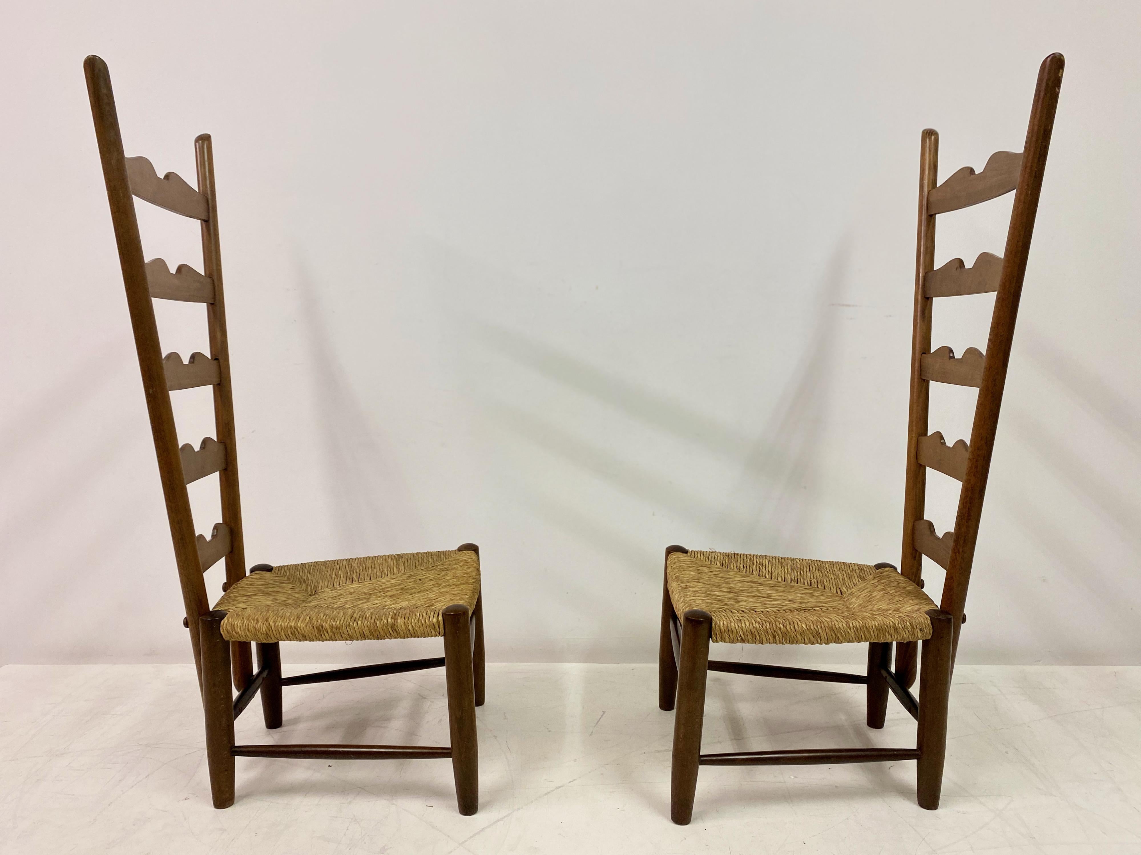 Rush Pair Of Fireside Chairs By Gio Ponti For Casa E Giardino For Sale