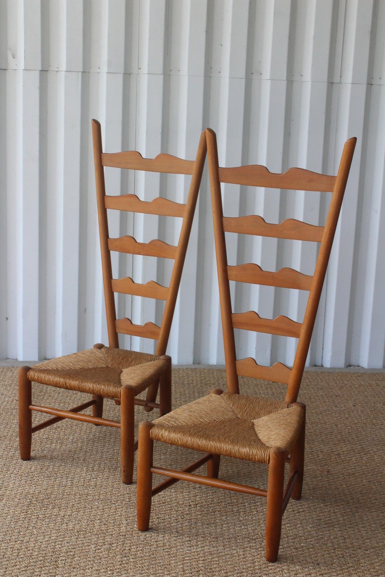 Mid-Century Modern Pair of Fireside Chairs by Gio Ponti for Casa e Giardino, Italy, 1939 For Sale