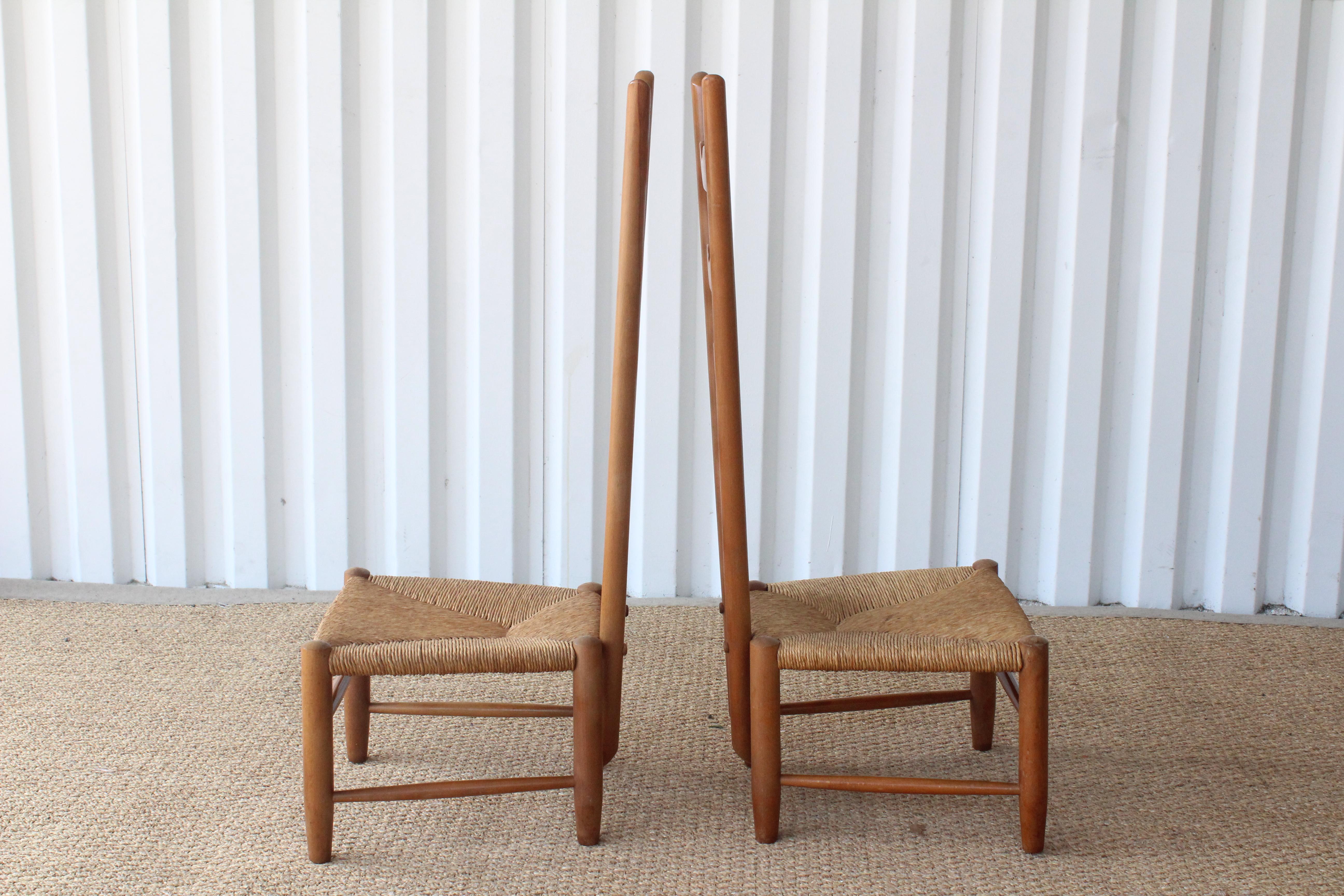 Rush Pair of Fireside Chairs by Gio Ponti for Casa e Giardino, Italy, 1939