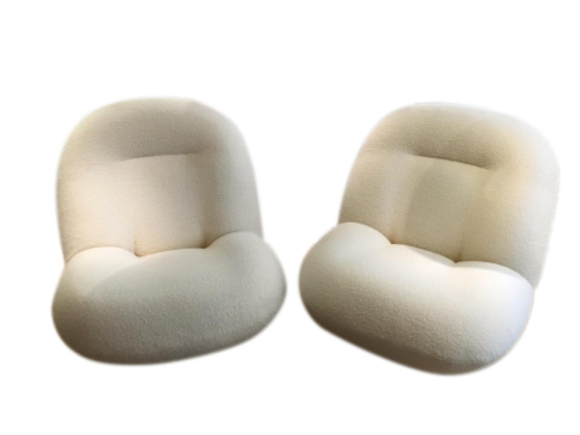 20th Century Pair of Fireside Chairs Pasha by Pierre Paulin, 1972