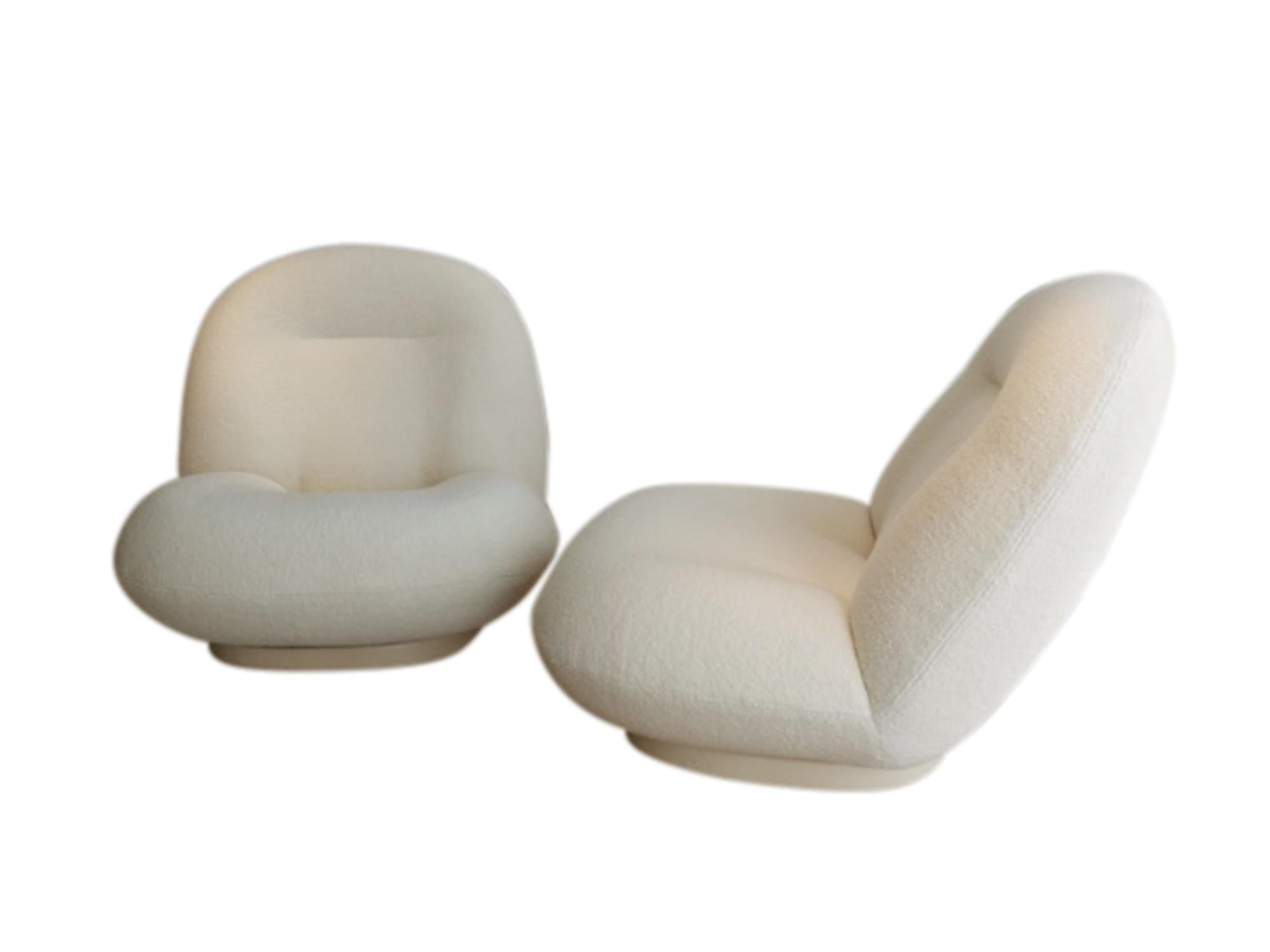 Pair of Fireside Chairs Pasha by Pierre Paulin, 1972 2