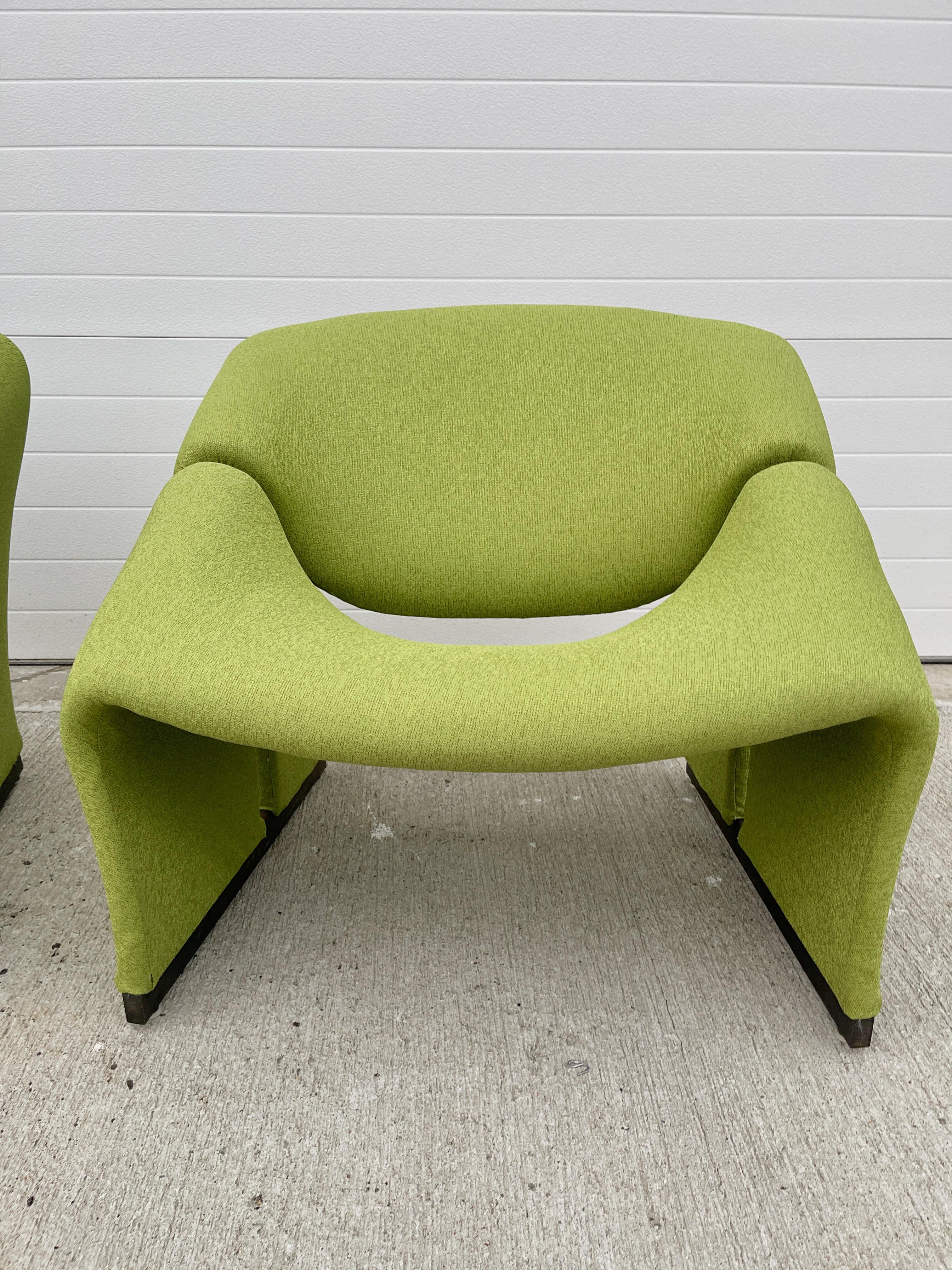 Paar Groovy Chairs von Pierre Paulin Model F580 für Artifort (Erstausgabe) (Aluminium) im Angebot