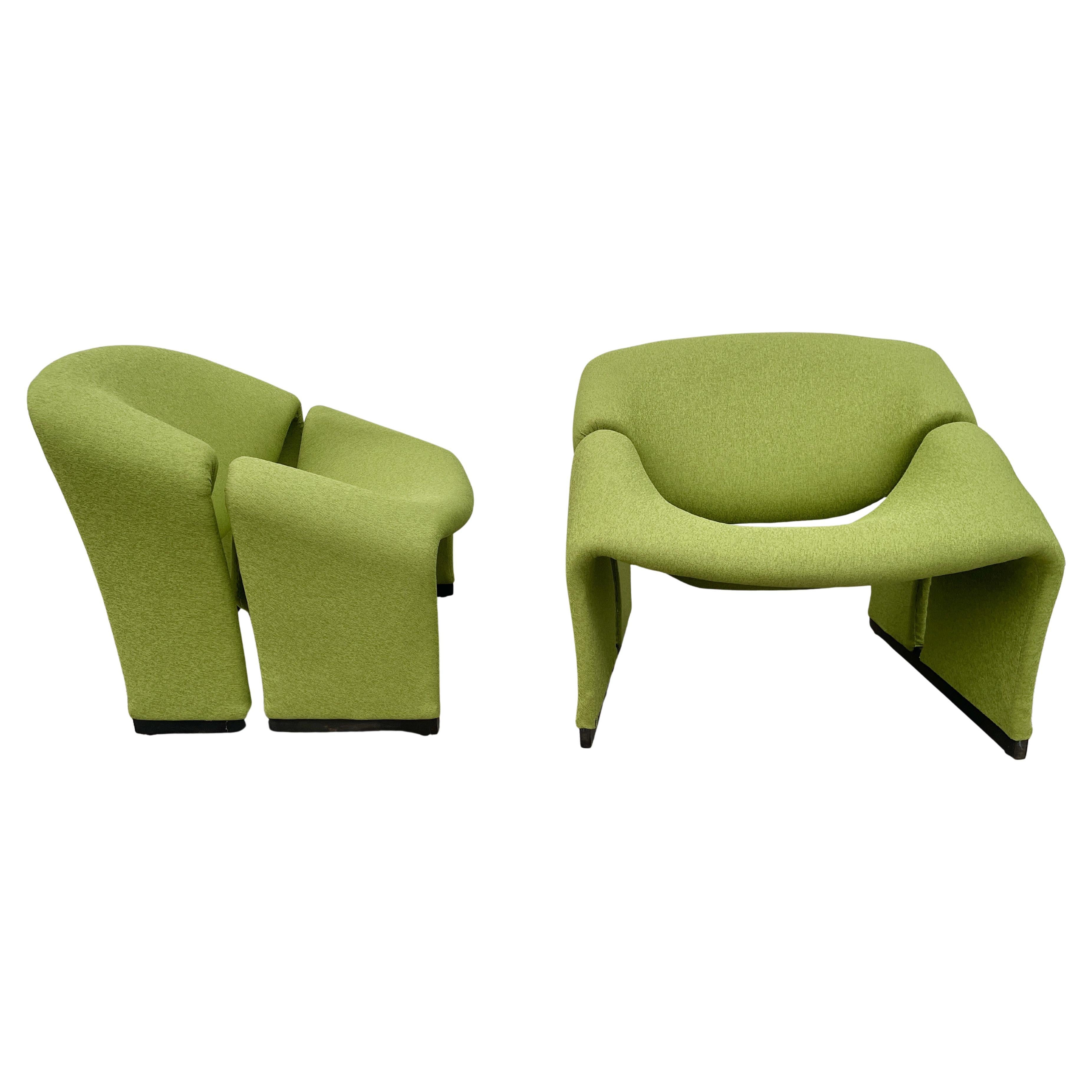 Paire de chaises Groovy de première édition par Pierre Paulin Model No F580 pour Artifort