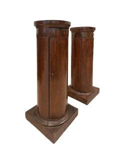 Pair of First Empire bedside tables Decorated with inlaid designs