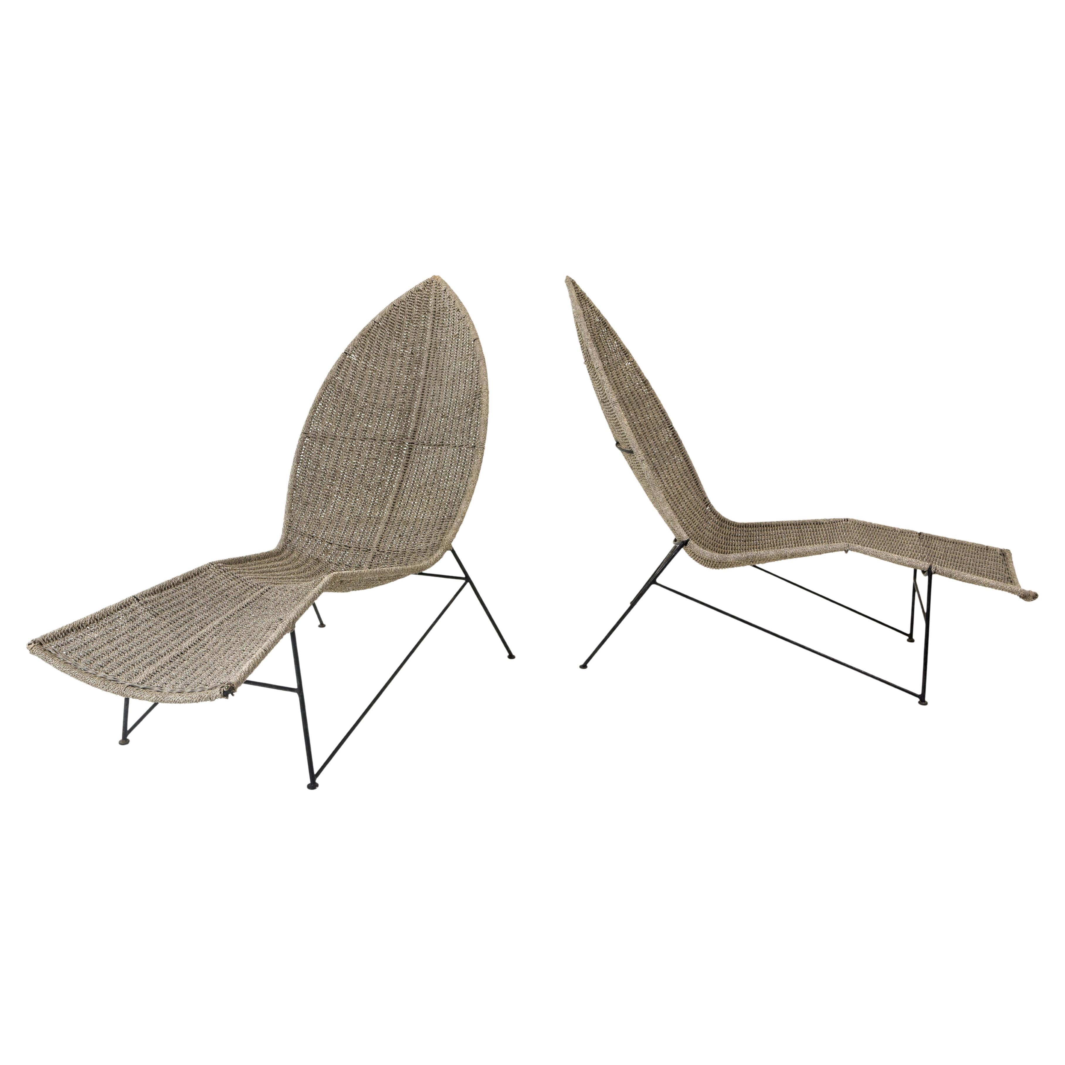 Pair of 'Fish' Lounge Chairs by John Salterini, Circa 1950's, USA