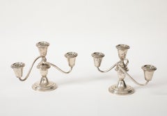 Pair of Fisher Silversmiths Sterling Candelabras