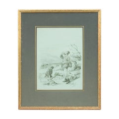 Pair of Fishing Watercolours, Got Him & Lost Him by F.p. Hopkins 'Shortspoon'