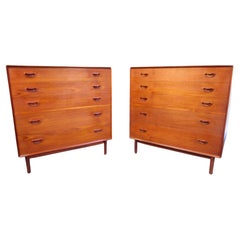 Pair of Five Drawer Dressers by John Stuart 