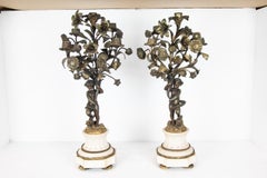 Pair of Five Hole Cupid Candelabra