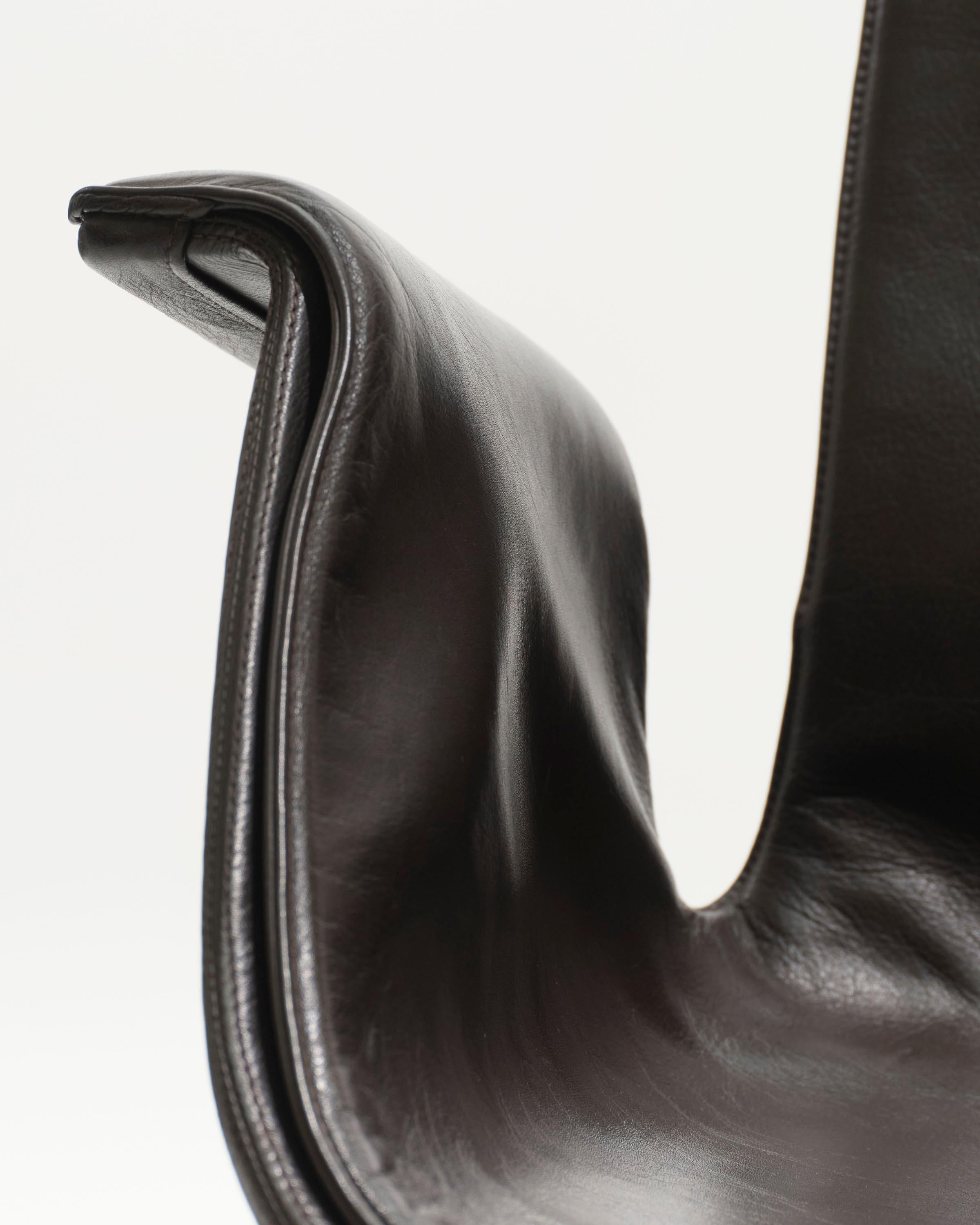 Pareja de sillones de cuero FK 6725, Knoll, Fabricius & Kastholmon, años 60 en venta 8