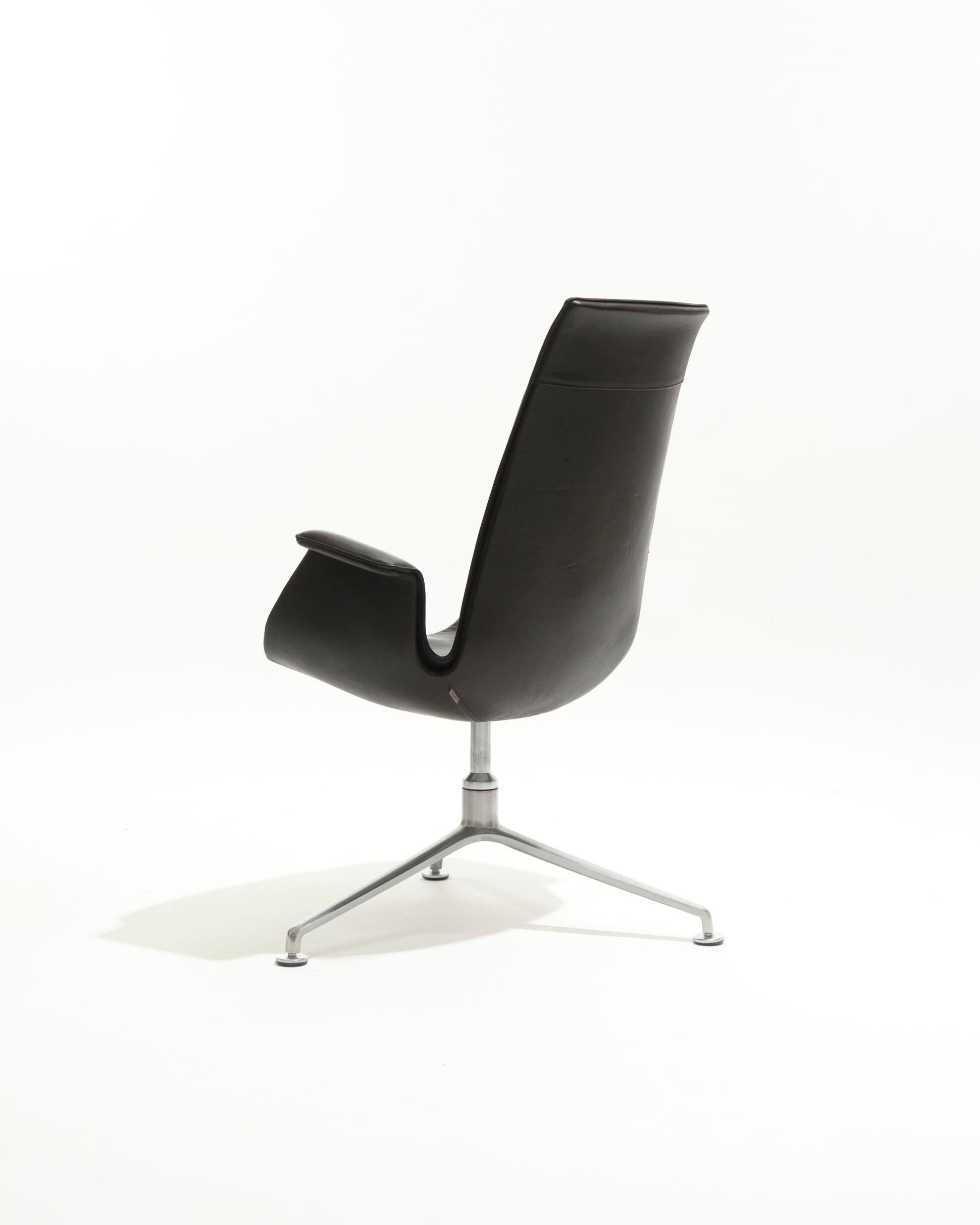 Pareja de sillones de cuero FK 6725, Knoll, Fabricius & Kastholmon, años 60 mediados del siglo XX en venta