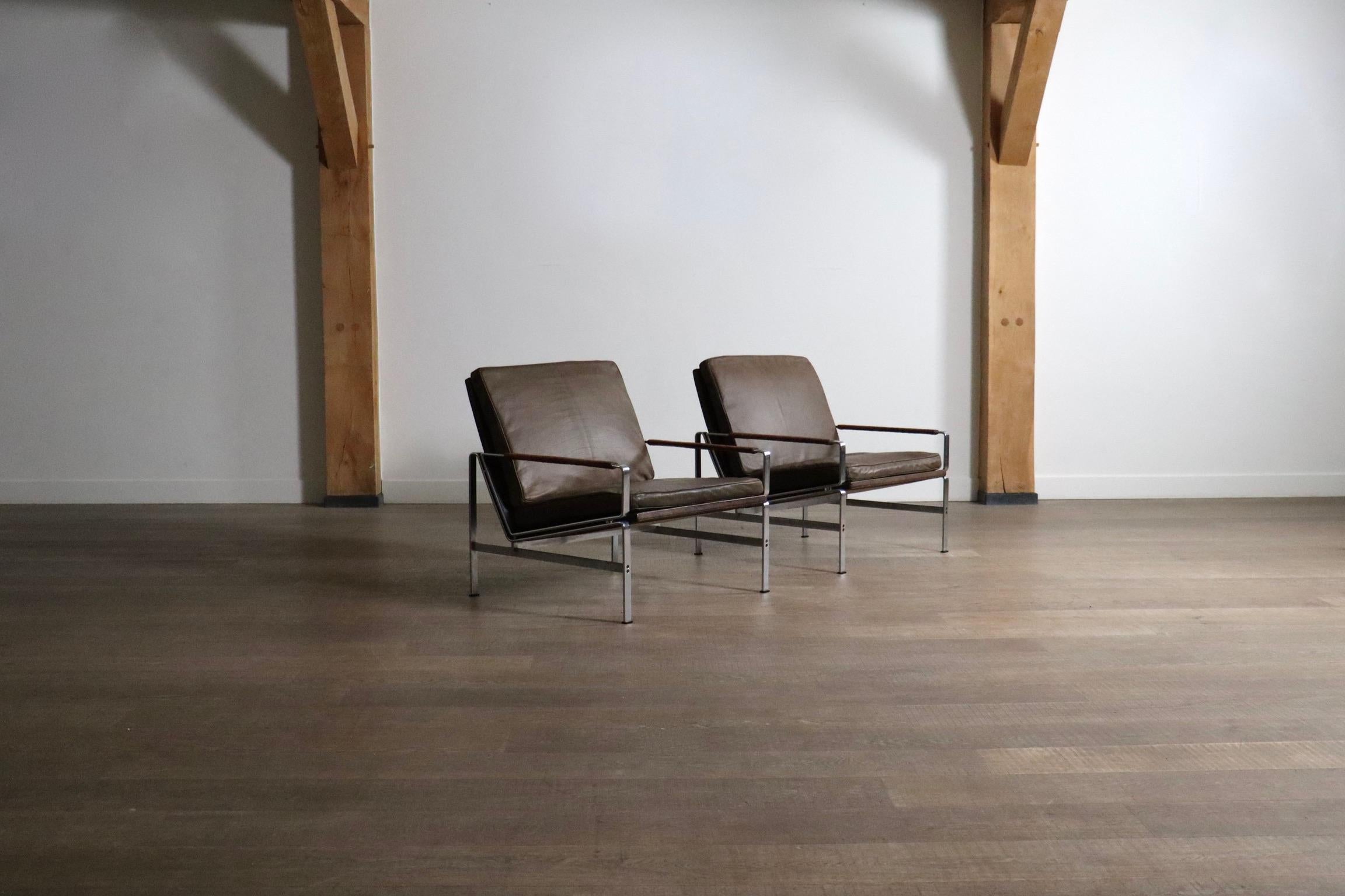 Paire de chaises longues FK6720 par Fabricius & Kastholm pour Kill International 1960 Bon état - En vente à ABCOUDE, UT