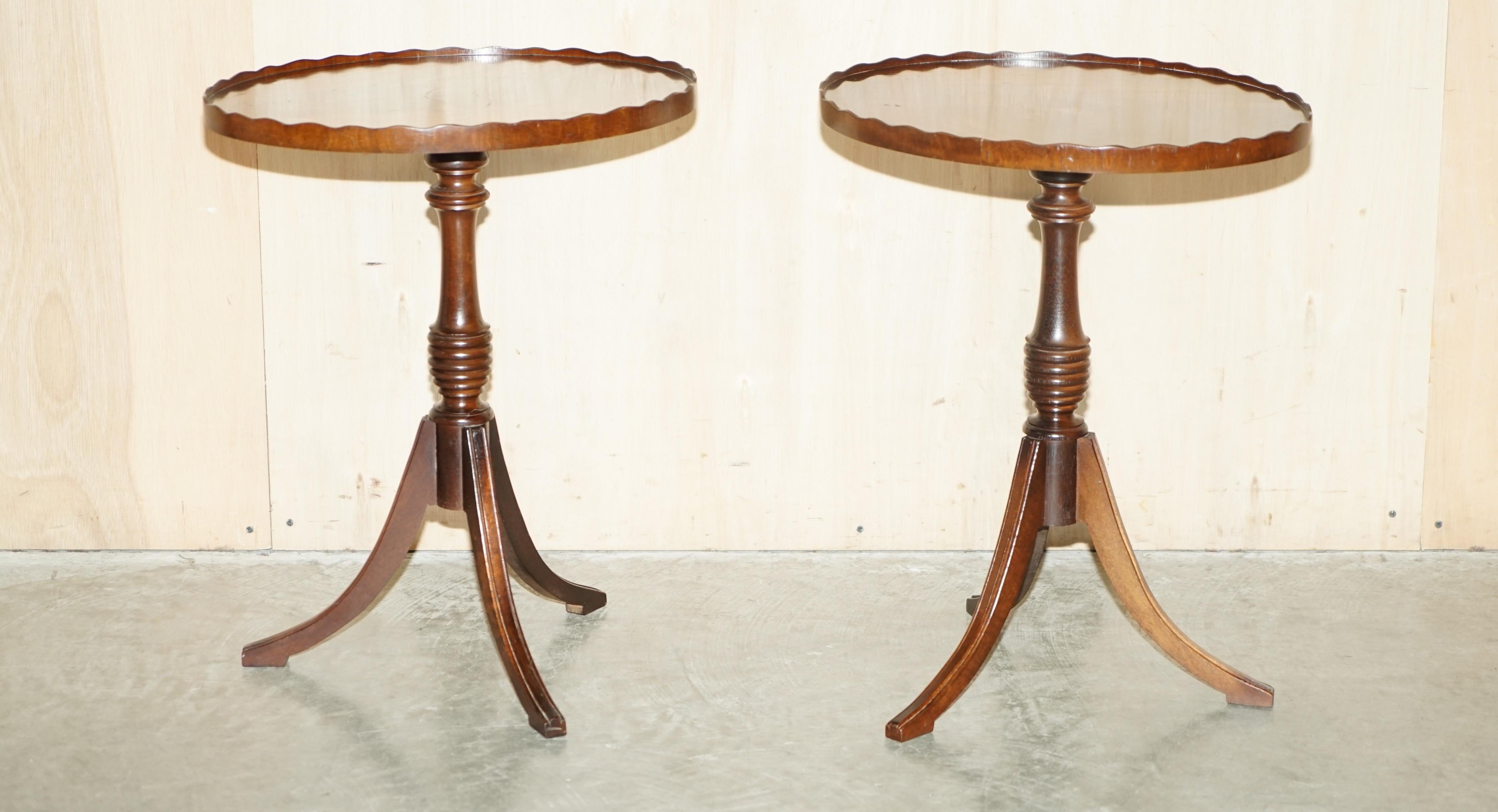We are delighted to offer for sale this lovely pair of vintage, hand made in England, Beresford & Hicks Flamed Mahogany oval side tables

This pair are in sublime condition, the timber patina is exquisite, they have an oval top with a timber