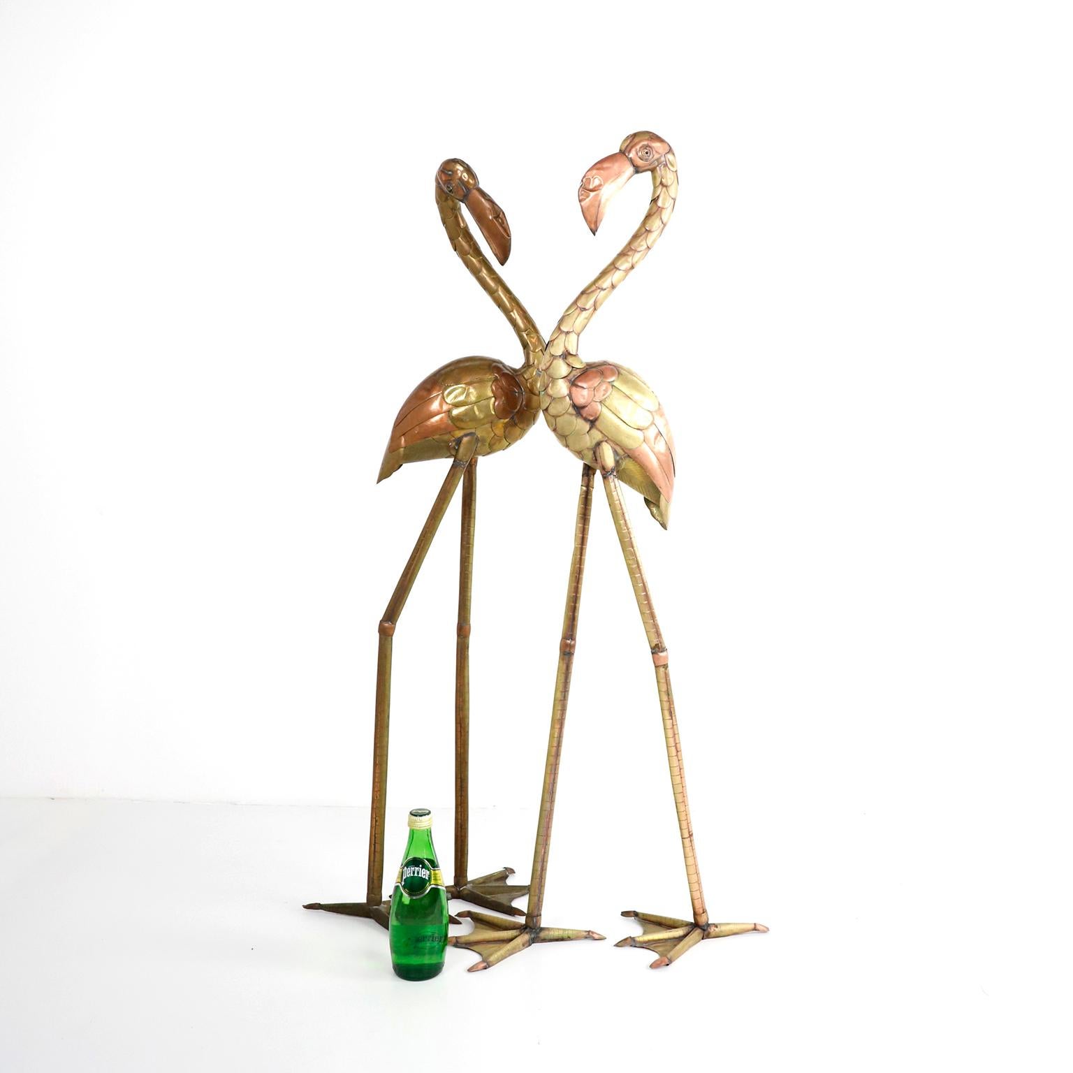 Pair of Flamingo Figures Attributed to Sergio Bustamante In Distressed Condition In Mexico City, CDMX
