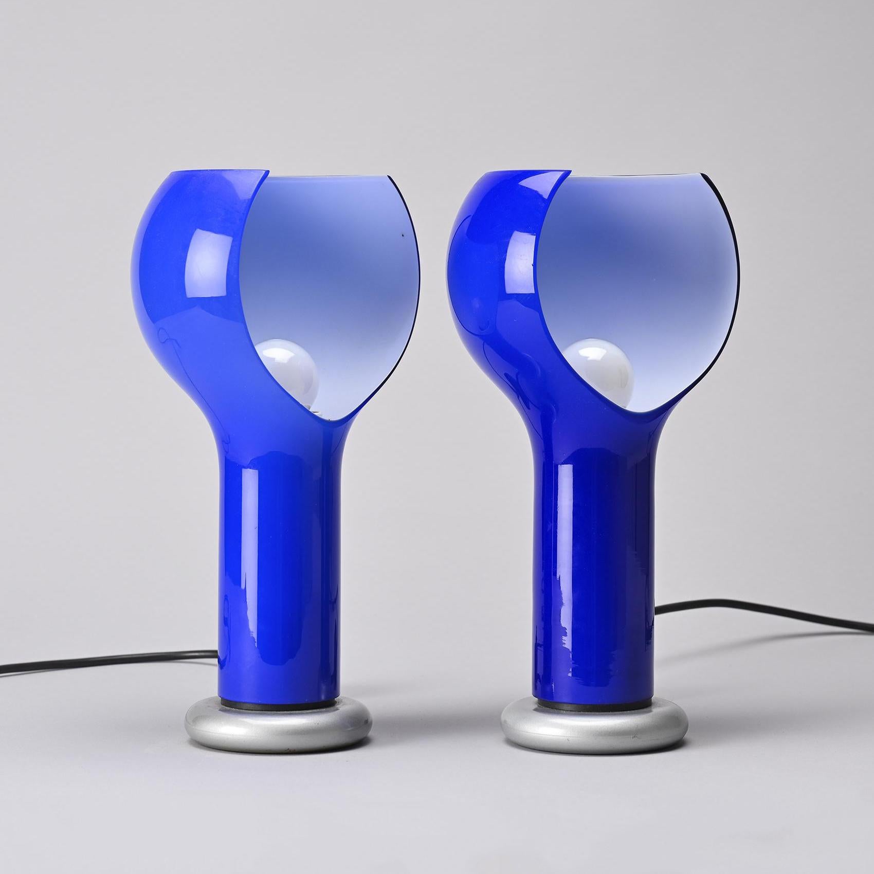 Pair of Flash lamps, tribute to Joe Colombo, Oluce circa 1990 6