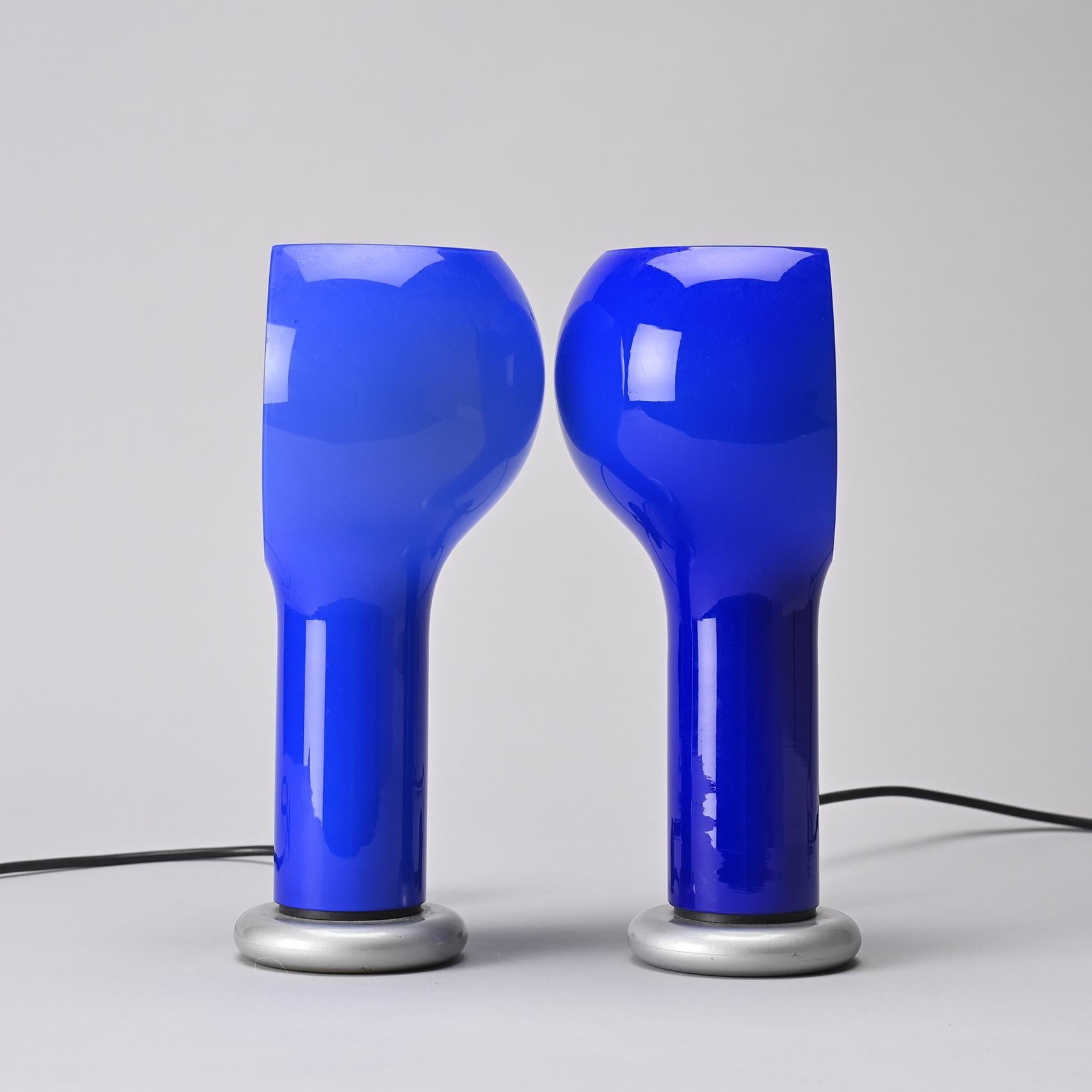 Pair of Flash lamps, tribute to Joe Colombo, Oluce circa 1990 1