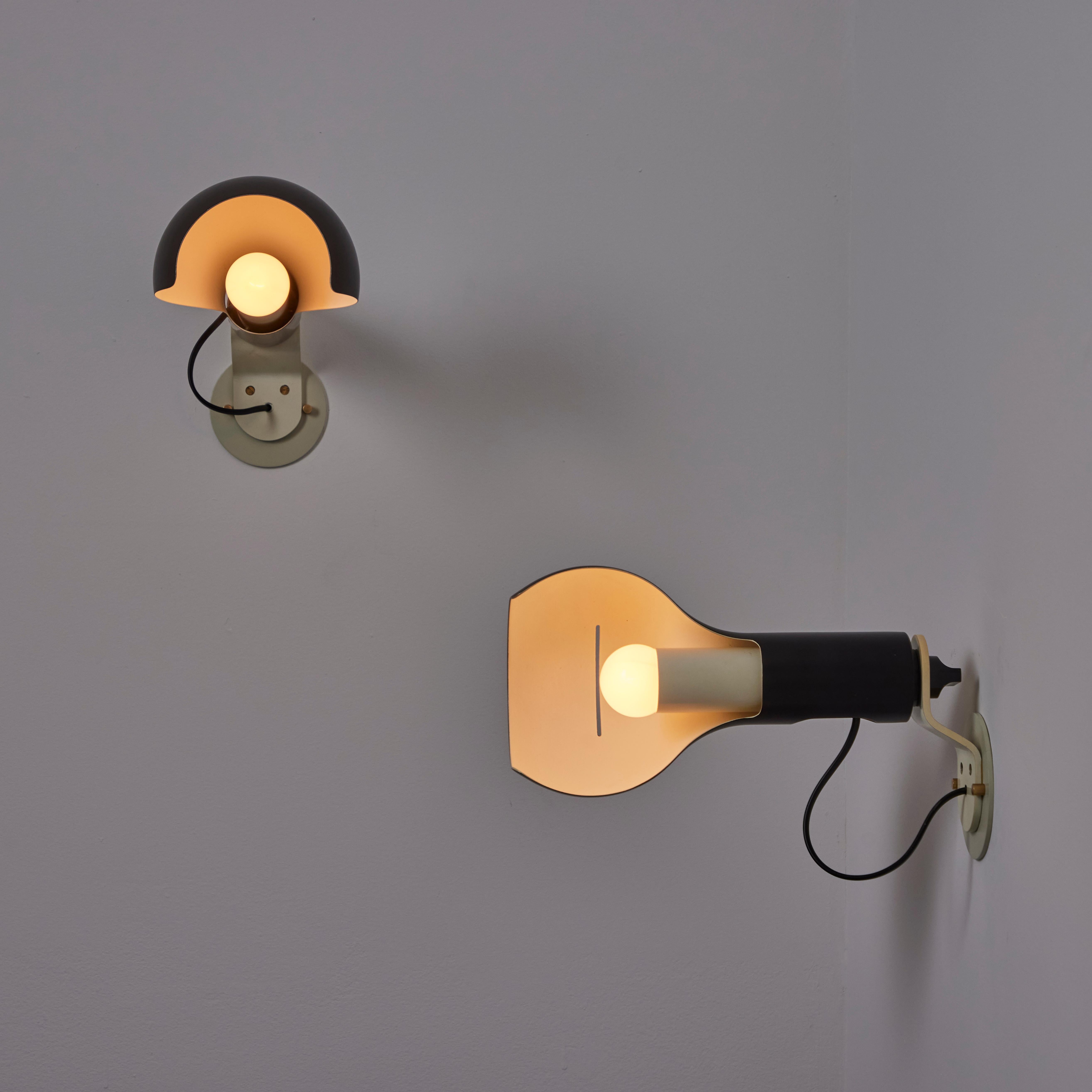Mid-Century Modern Pair of 'Flash' Wall or Ceiling Lights by Joe Colombo for Oluce For Sale