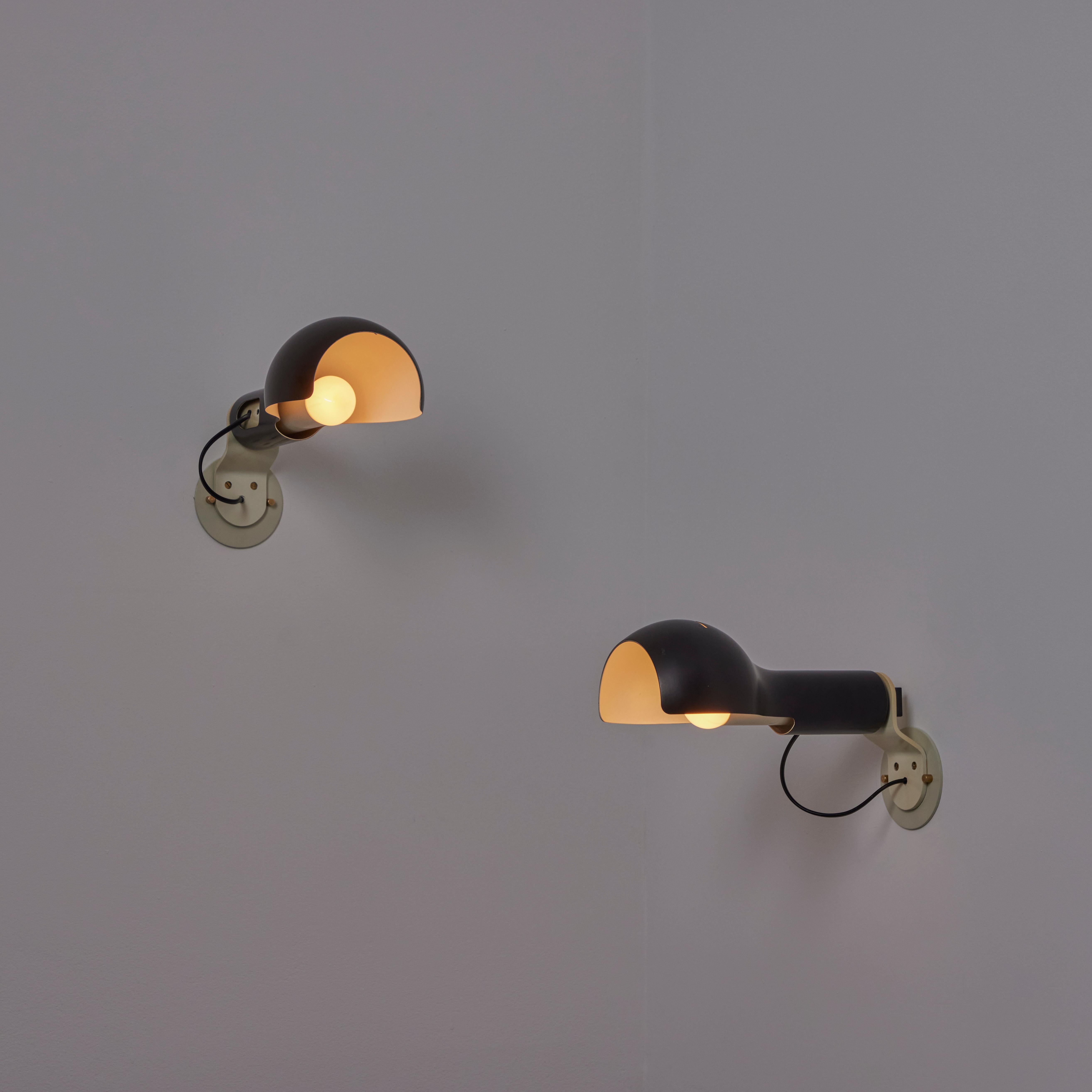 Italian Pair of 'Flash' Wall or Ceiling Lights by Joe Colombo for Oluce For Sale