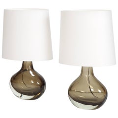 Pair of Flavio Poli Sommerso Table Lamps Seguso, 1960s