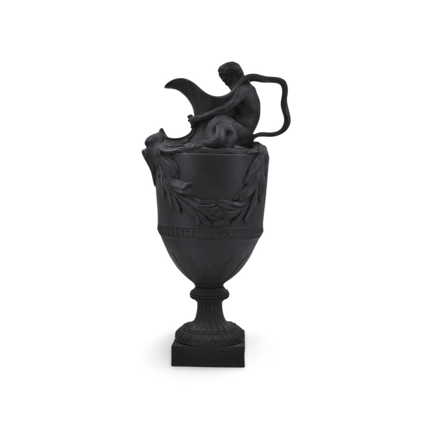 Ein Paar Flaxman-Würfel aus schwarzem Basalt. Wedgwood C1830. (Geformt) im Angebot