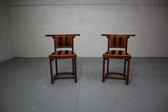 Pair of "Fledermaus" / No.728 chairs designed by Josef Hoffmann in 1906, Austria