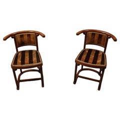 Pair of "Fledermaus" / No.728 chairs designed by Josef Hoffmann in 1906, Austria