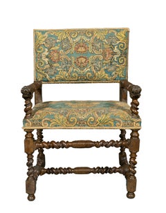 Pair Of Flemish Baroque Walnut Armchairs