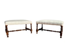 Pair of Flemish Baroque Walnut Benches