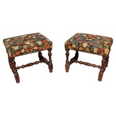 Used Pair Of Flemish Baroque Walnut Benches